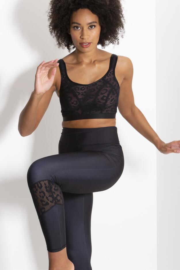 Energy Leopard Mesh Insert Sports Leggings