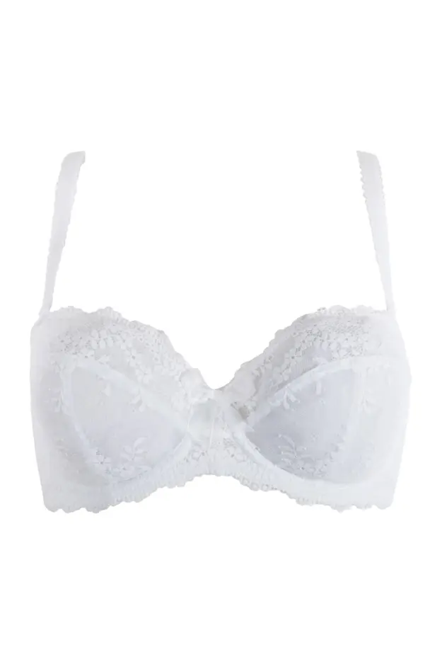 Flora Strapless Underwired Bra in White | Pour Moi Clothing