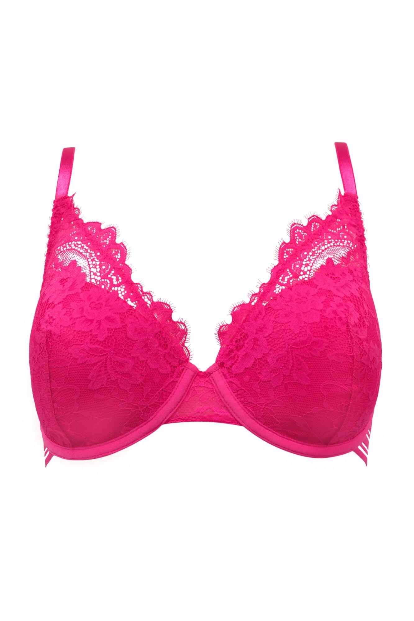 Revolution Contour Lightly Padded Bra in Hot Pink Pour Moi Clothing
