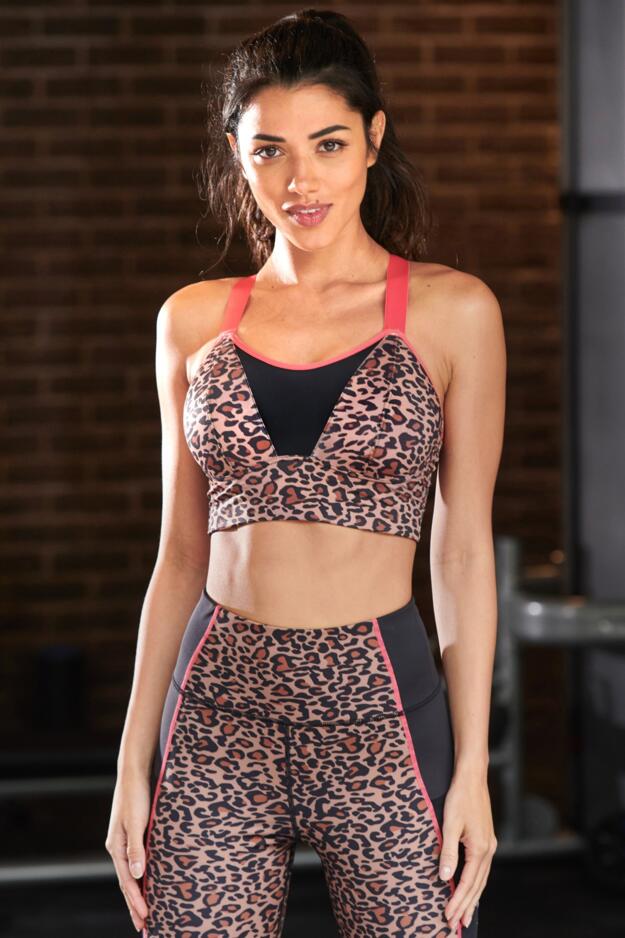 Victoria Secret Leopard Print Demi Bra Size 34DD With Matching
