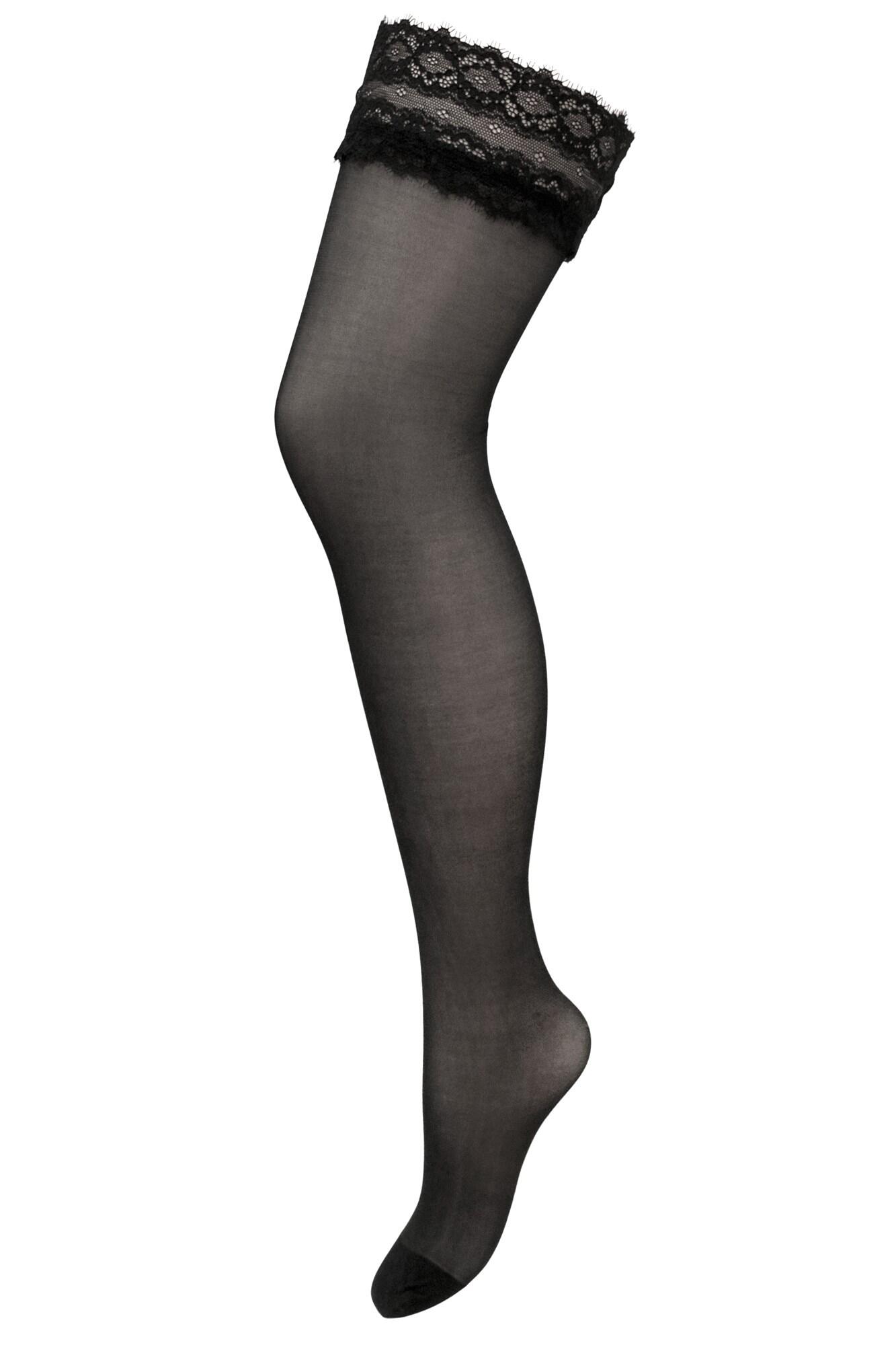 Dark Romance Eyelash Lace Top 15 Denier Stocking In Black Pour Moi Dark Romance Eyelash Lace Top 15 Denier Stocking In Black Pour Moi