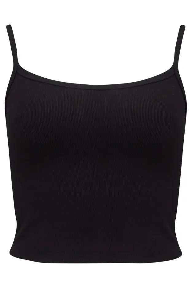 Off Duty Rib Jersey Support Cami - Black