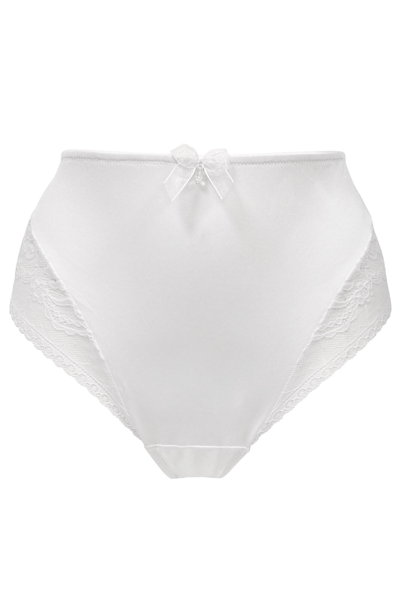 Sofia Lace Embroidered Deep Brief in Latte | Pour Moi Clothing