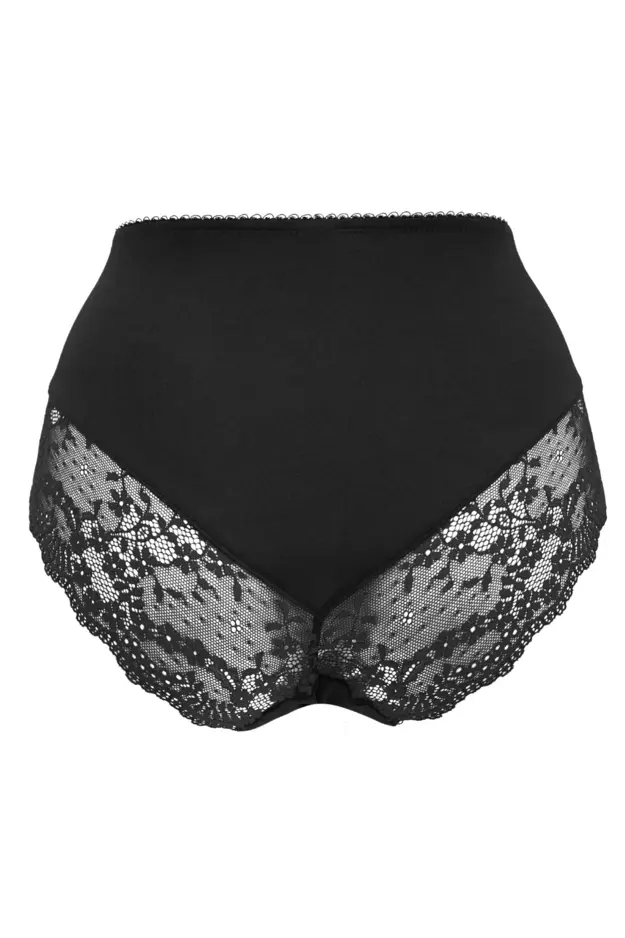 Flora Deep Brief in Black | Pour Moi Clothing