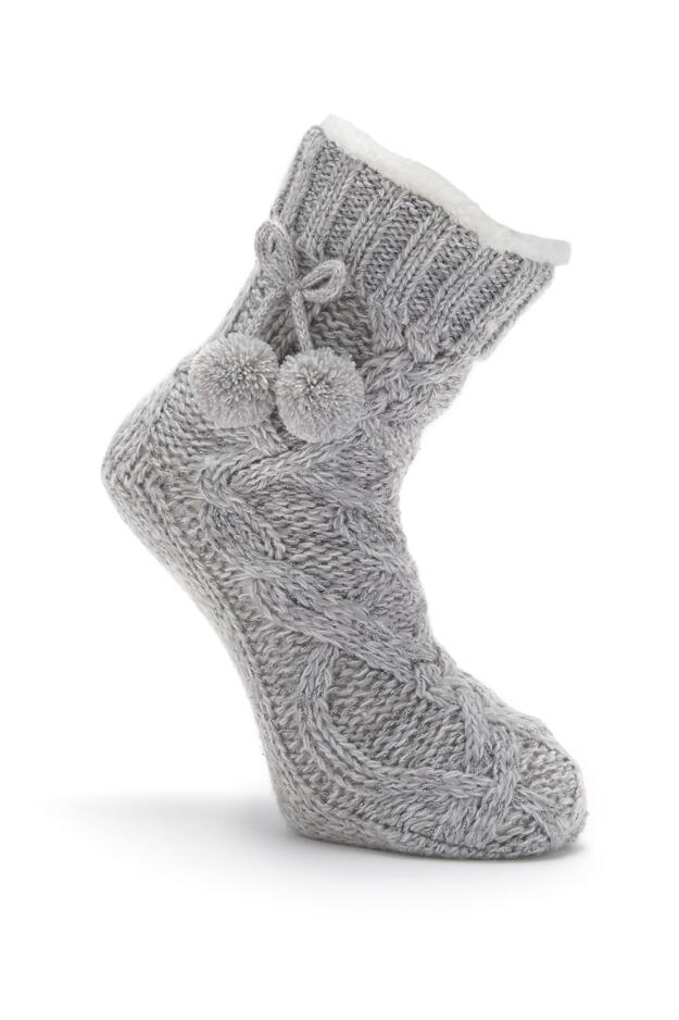 Cosy Cable Knit Slipper Sock 