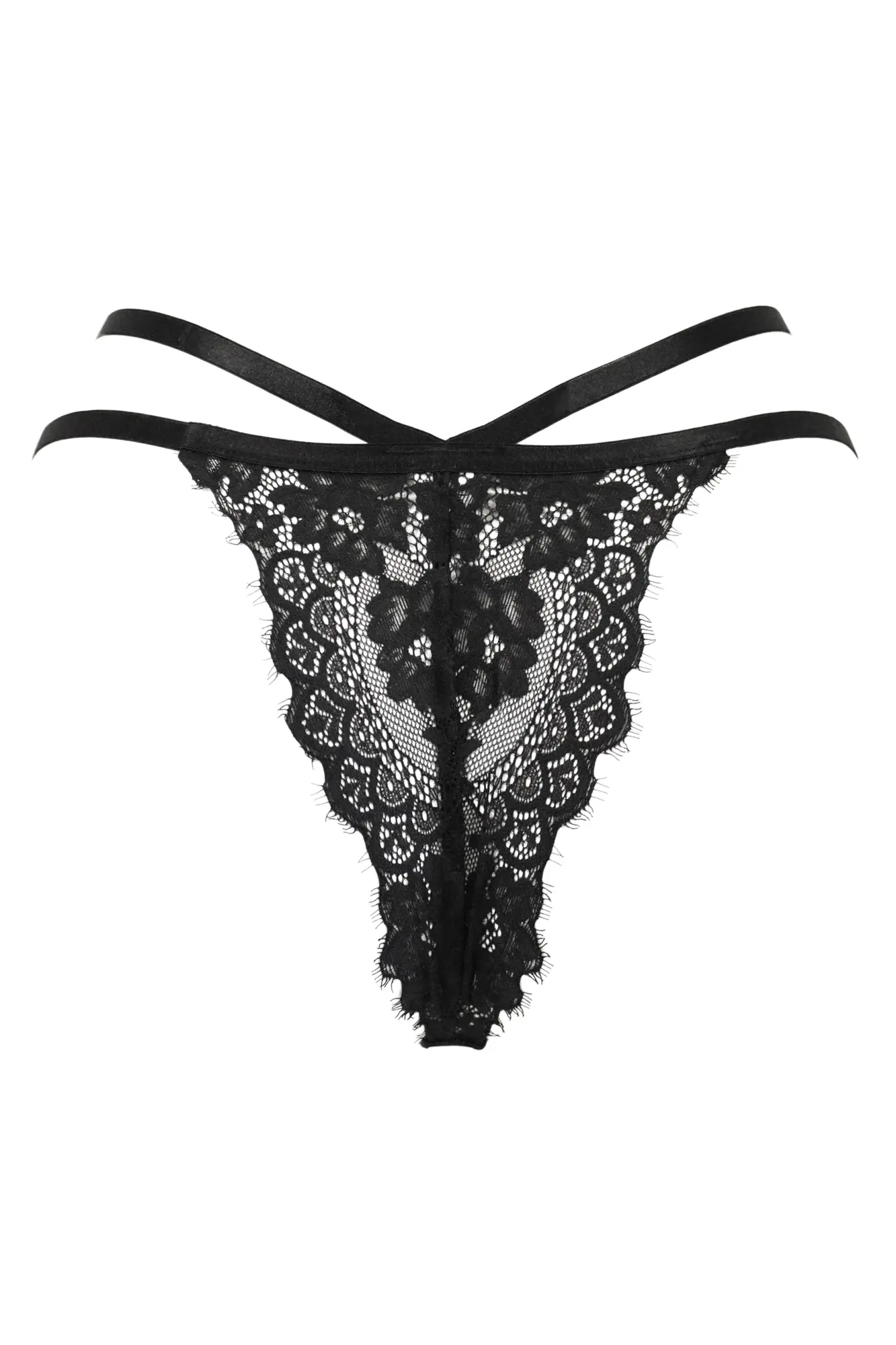 Black lace tanga, Panties