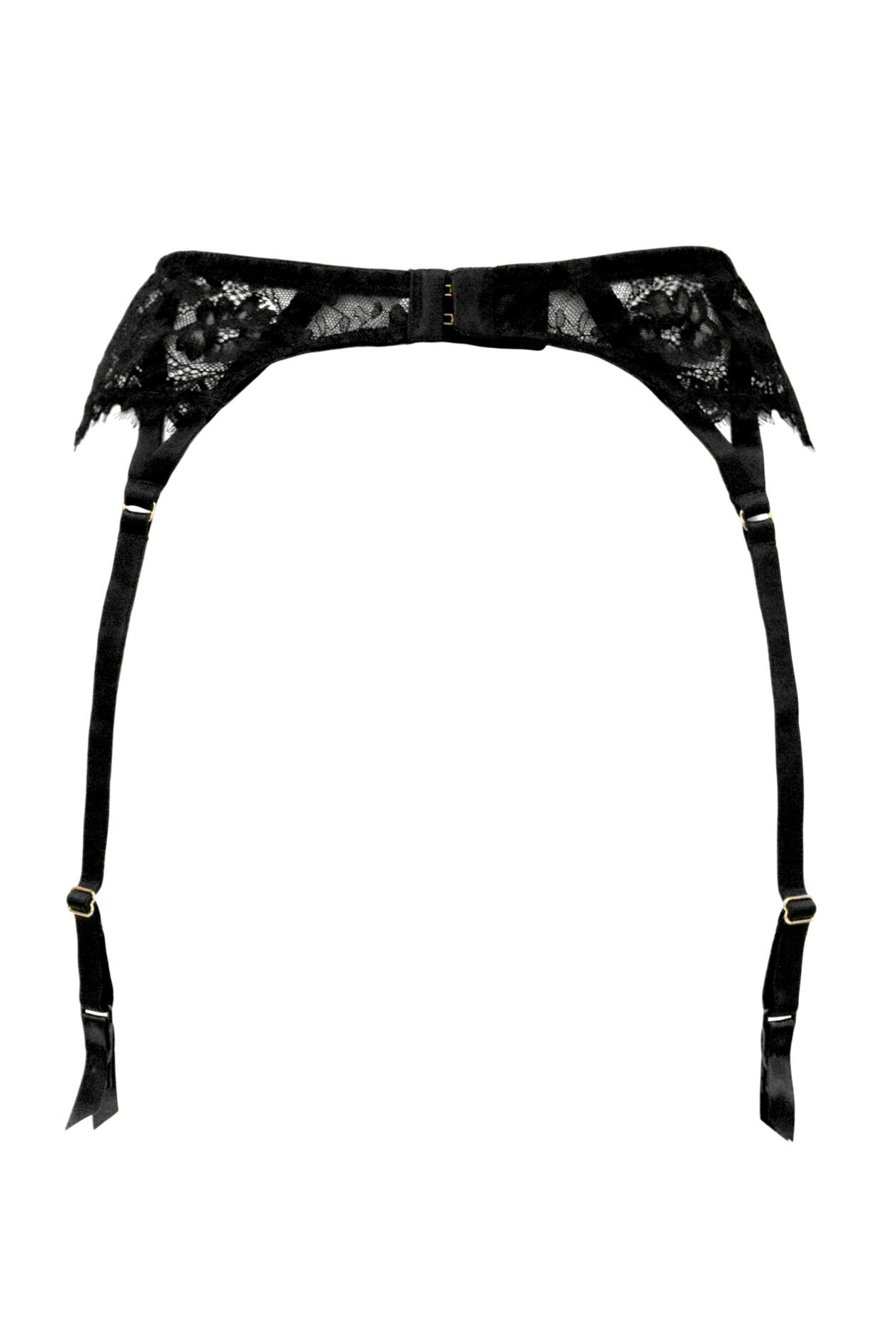 India Lace Suspender in Black | Pour Moi Clothing