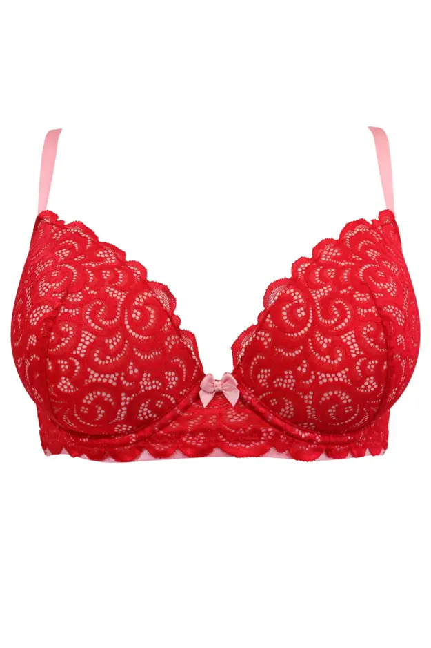 Romance Moulded Set | Red/Pink | Pour Moi Clothing