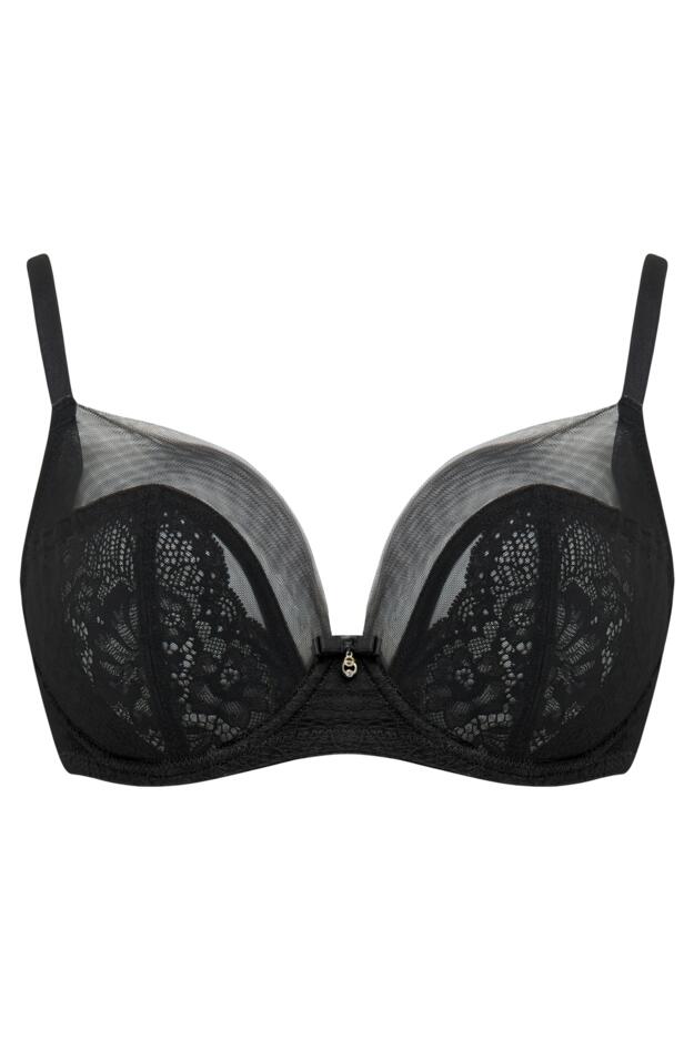 Milan Black Plunge Cup Bra by Touchable -  Canada