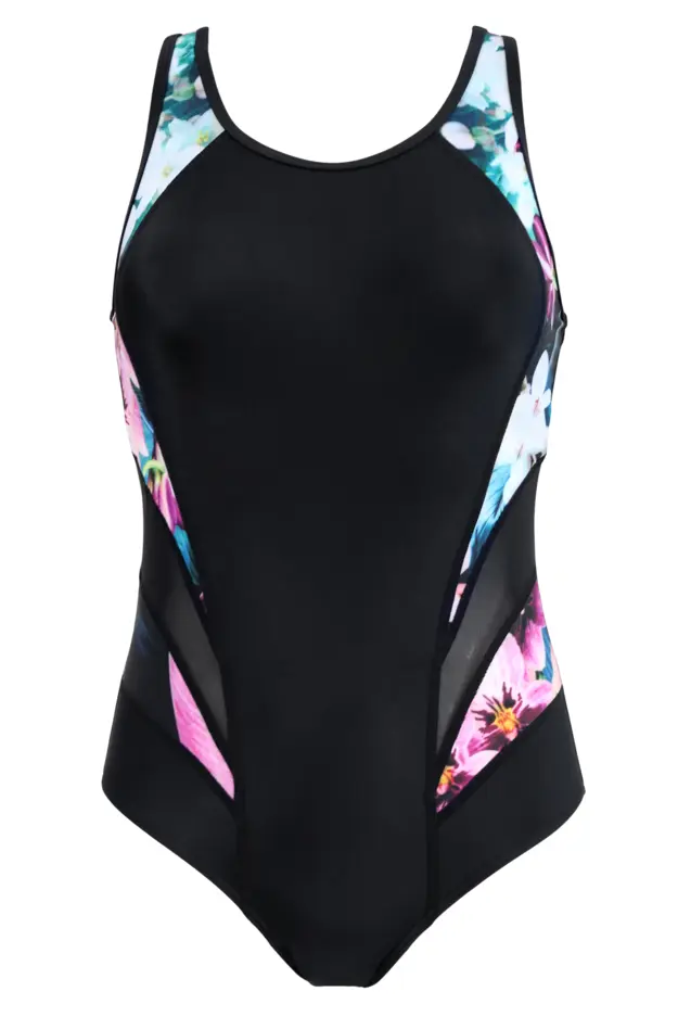 Energy Chlorine Resistant Control Swimsuit, Orchid Floral