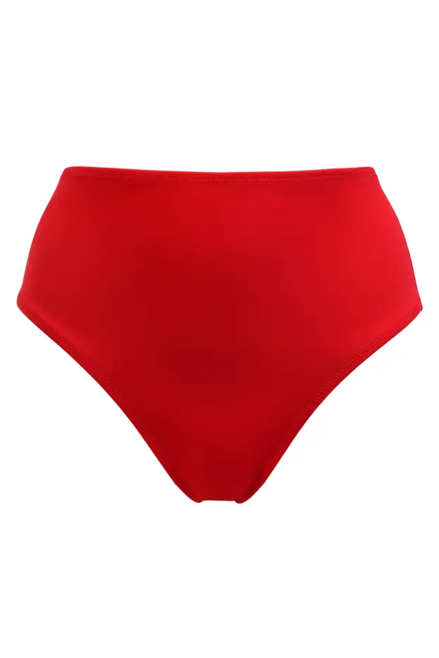 Pour Moi Horizon Super High Waisted Brief Swim Bottom in Red FINAL SALE  NORMALLY $49.99 NOW - Busted Bra Shop