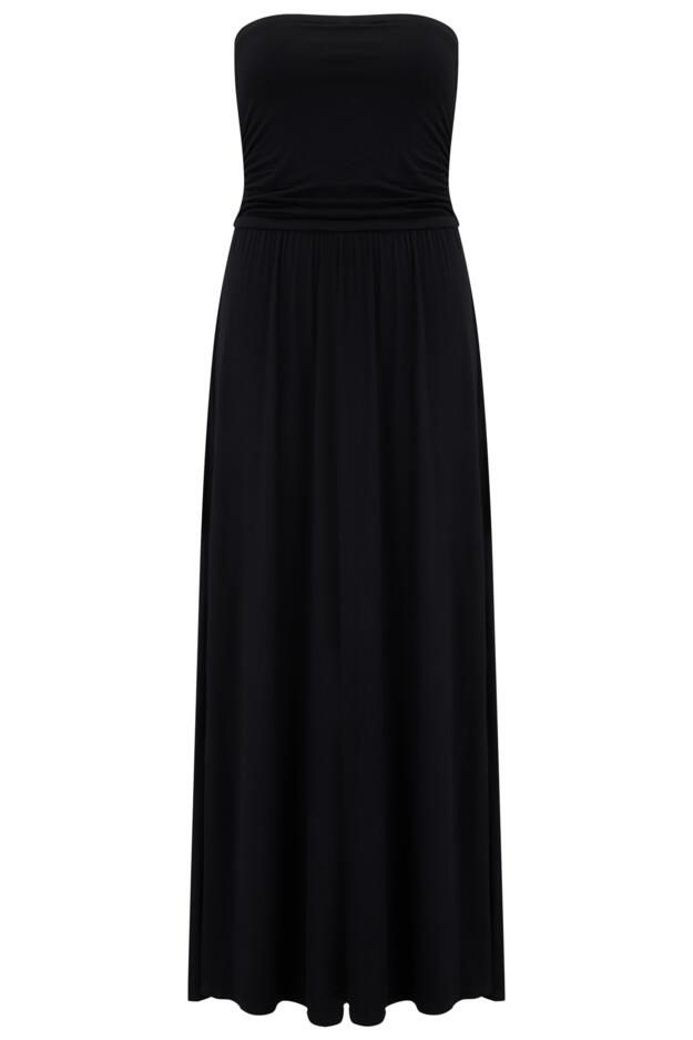 Jersey Bandeau Split Maxi Dress