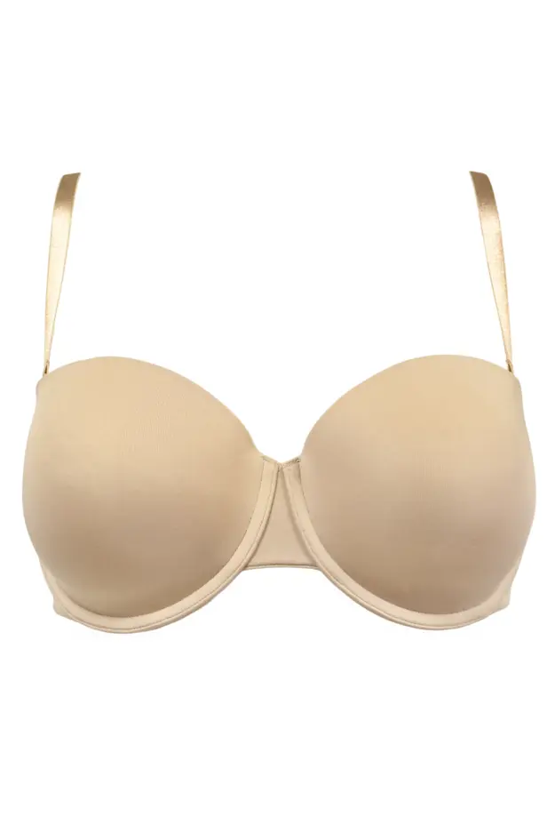 Definitions Push Up Strapless Bra, Natural
