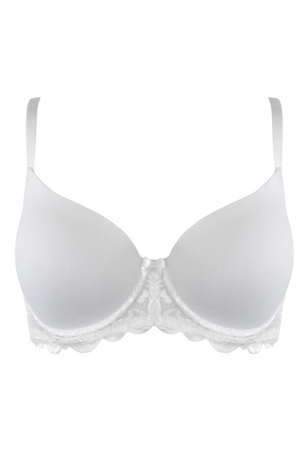 Romance Balconette T Shirt Bra | White | Pour Moi Clothing