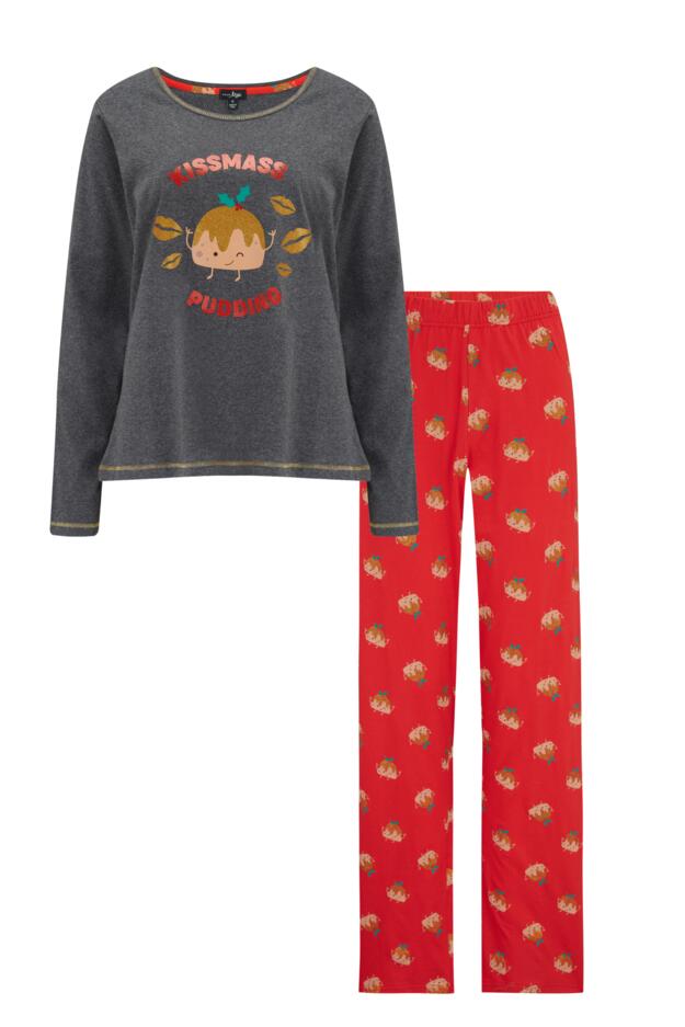 Kissmass Pudding Cotton Jersey Christmas Pyjama Set