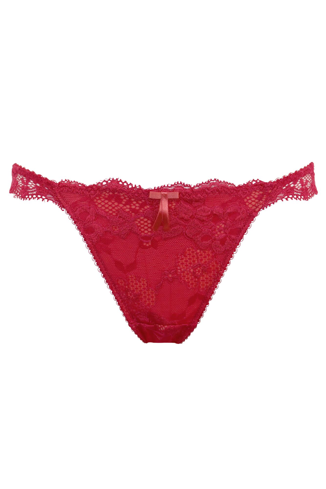 Amour Brazilian Brief in Red/Cherry | Pour Moi Clothing