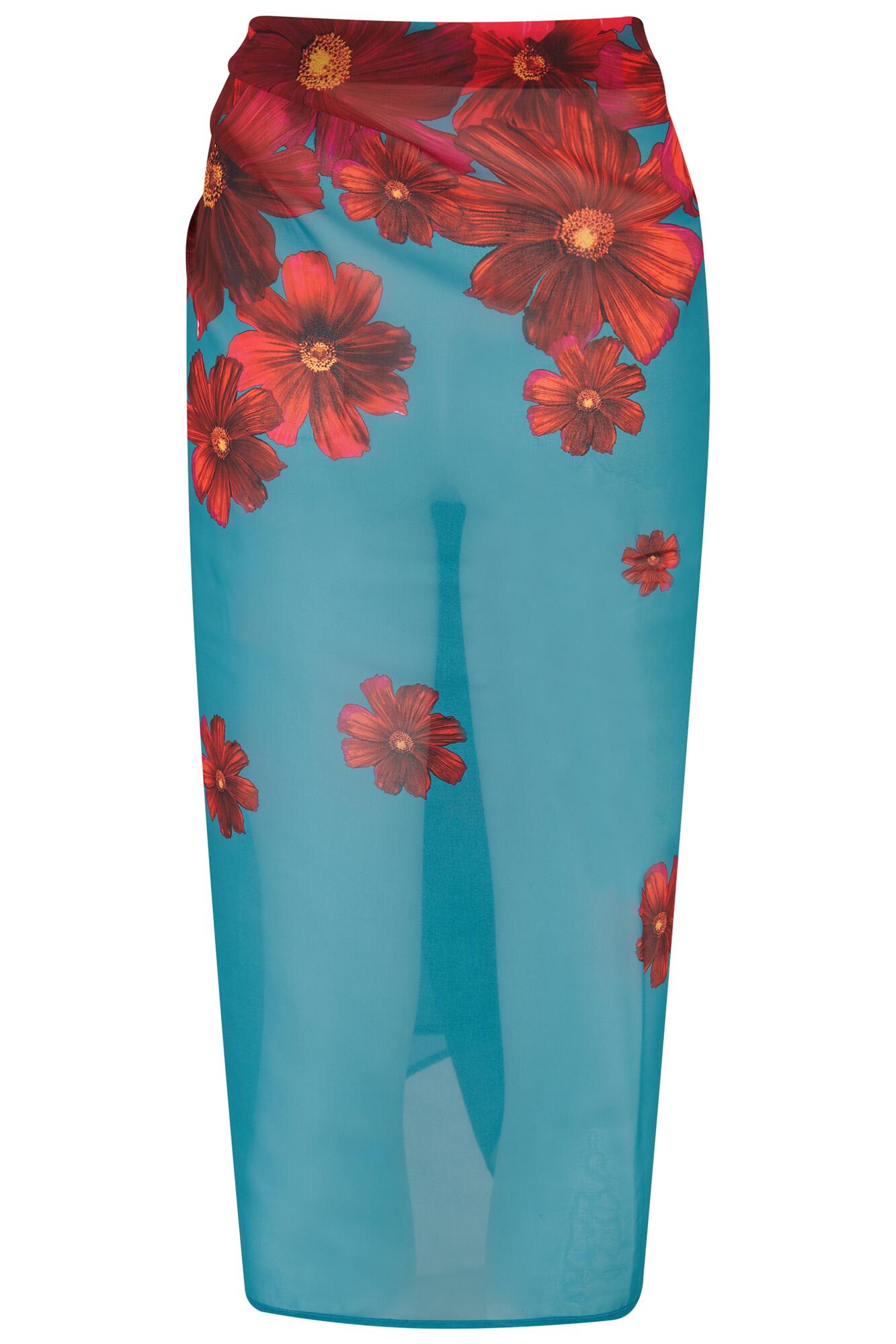PAREO PANTS IN RED ORCHID PRINT