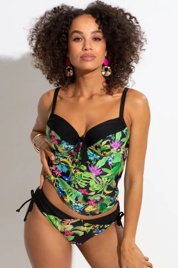 St Lucia Scoop Neck Tummy Control Swimsuit, Tropical
