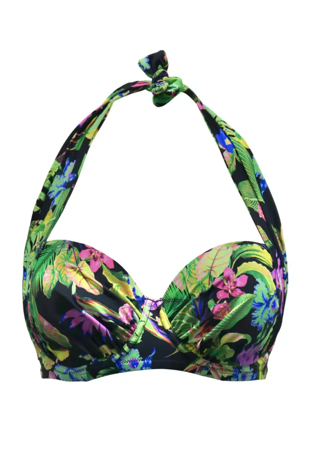 St Lucia Strapless Padded Underwired Multiway Top in Tropical | Pour ...