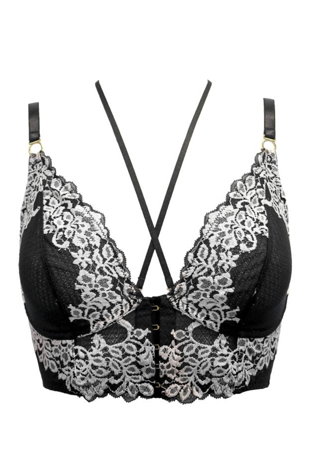 Pour Moi India Front Fastening Underwired Bralette - Black