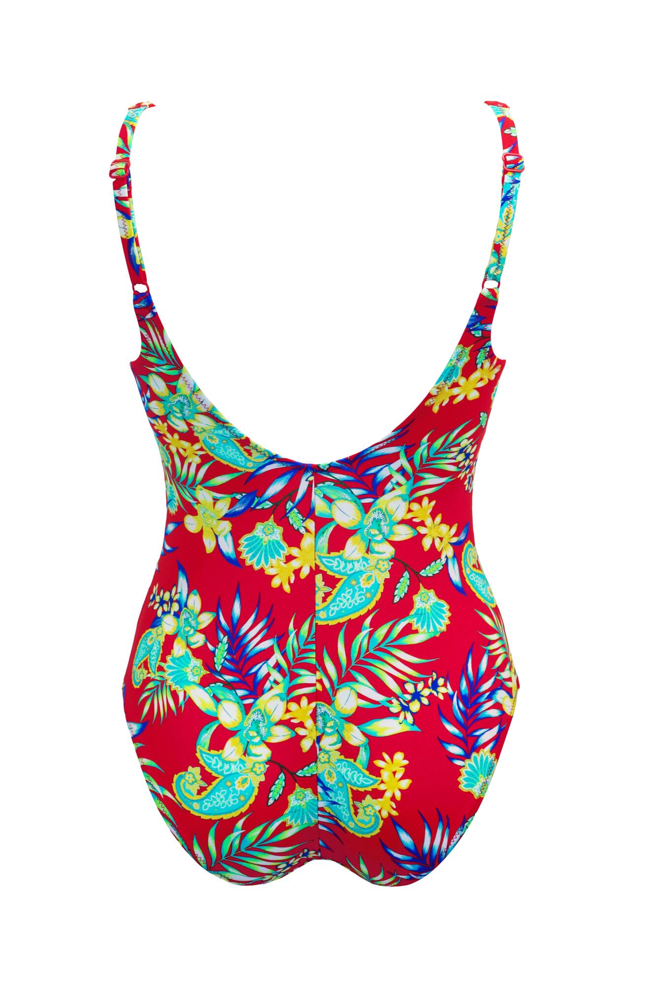 Heatwave Strapless Lightly Padded Top, Red Floral
