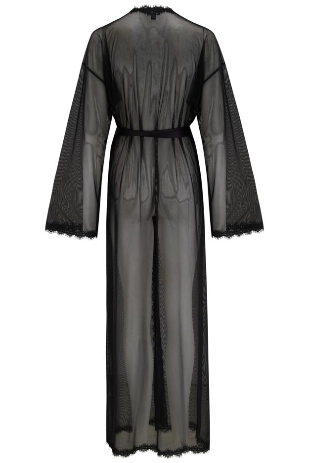 For Your Eyes Only Mesh Lace Maxi Dressing Gown