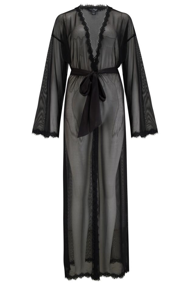For Your Eyes Only Mesh Lace Maxi Dressing Gown