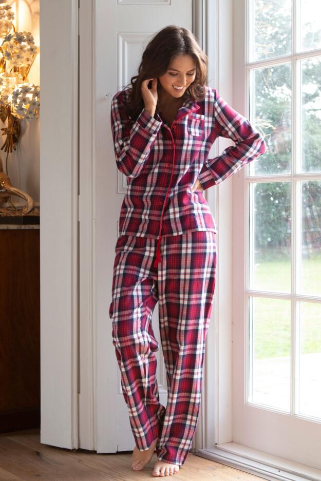 Cosy Check Brushed Cotton Pyjama Gift Set