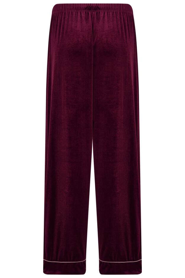 Velour Contrast Trim Pyjama Set