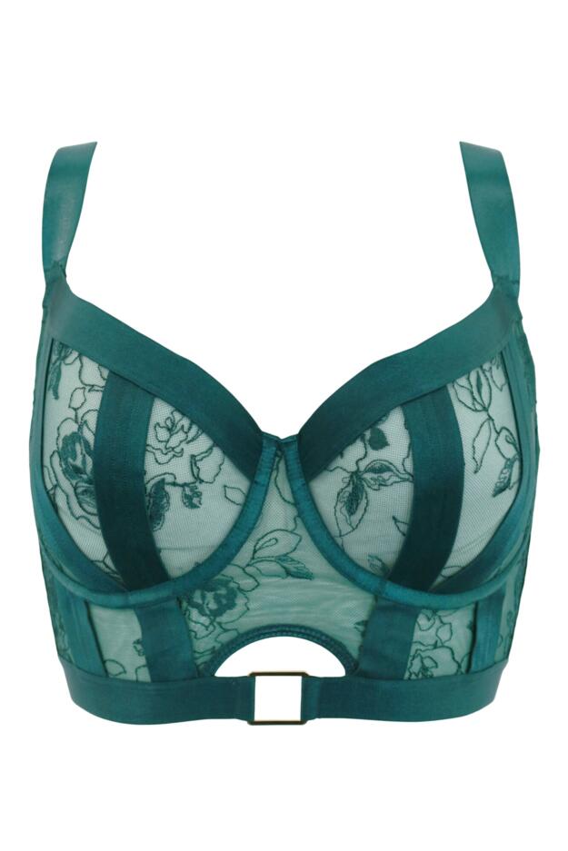 India Embroidery Underwired Bustier B-H