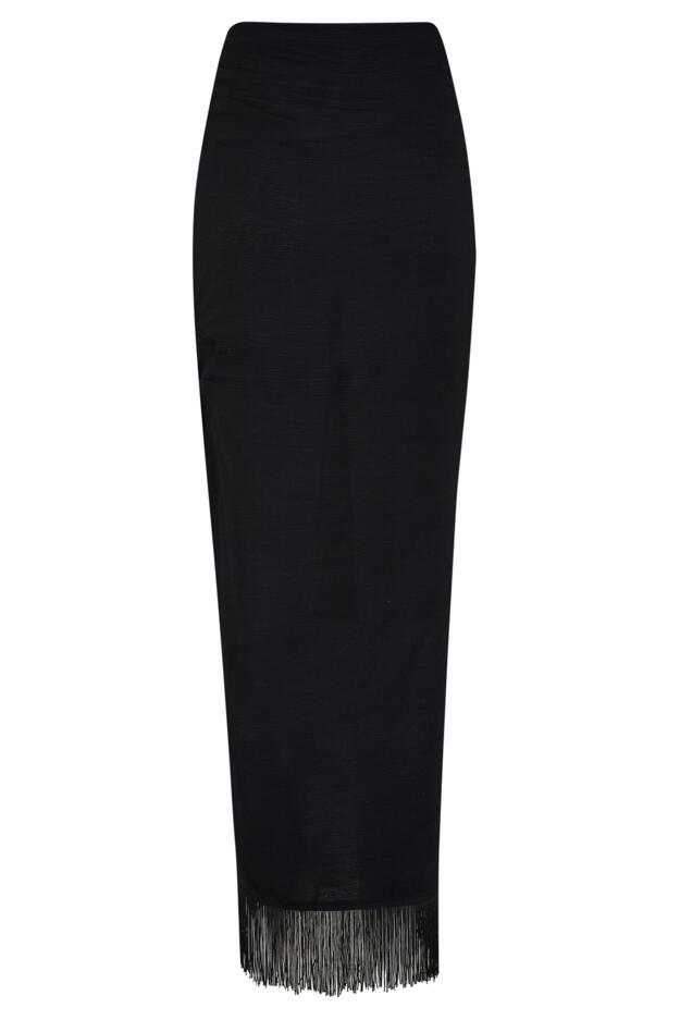 Fringe Trim Crinkle Multiway Sarong