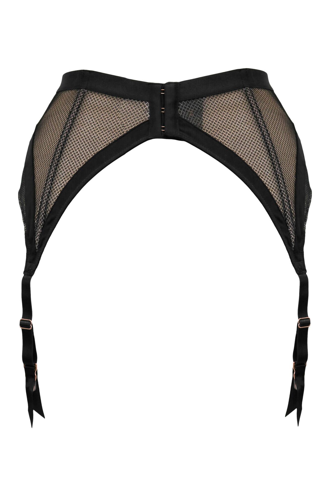 black mesh garter belt Garter/Suspender Belts – Gigi's House Of Frills