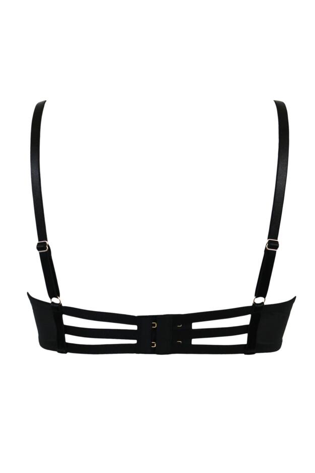 India Bold Floral Embroidery Non-Padded Bra B-G