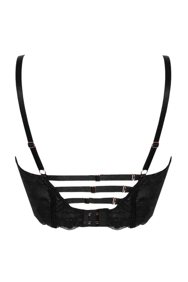 Onyx Zip Front Fastening Padded Longline