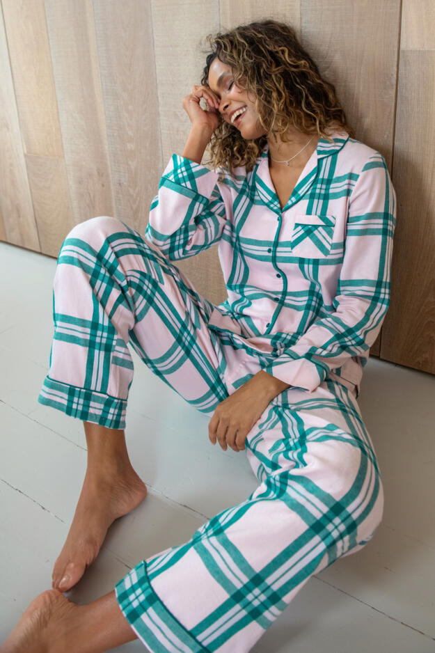 Cosy Check Brushed Cotton Pyjama Gift Set