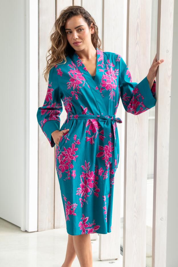 Stretch Cotton Dressing Gown