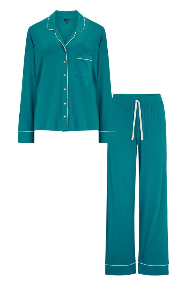 Bamboo Jersey Button Through Revere Collar Pyjama Set