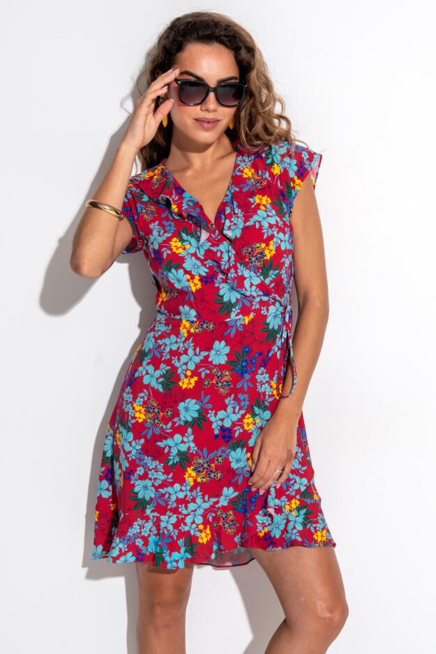 LENZING™ ECOVERO™ Viscose Frill Wrap Beach Dress 