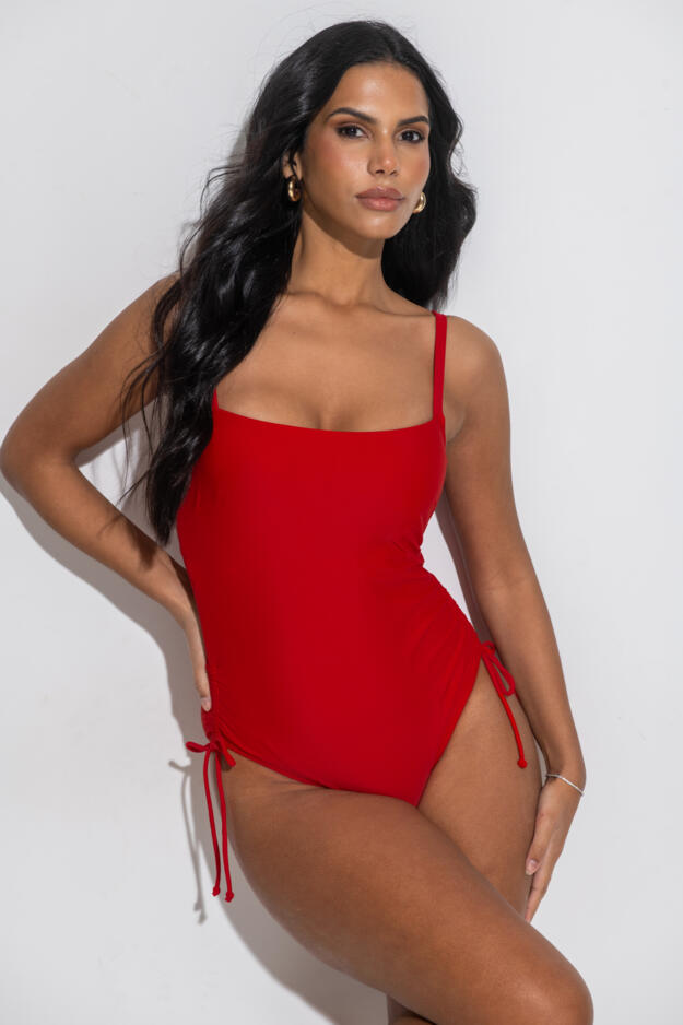 Square Neck Adjustable Underwired Swimsuit