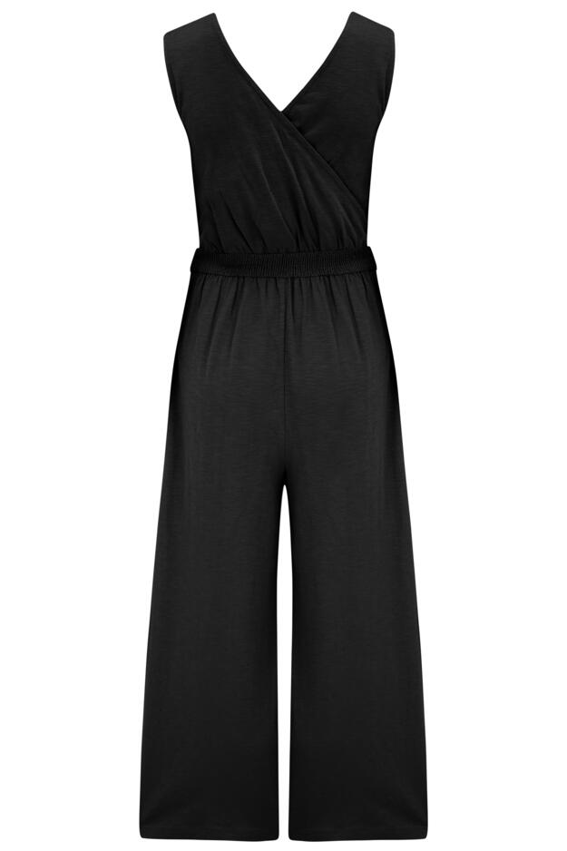 Maya Cotton Slub Jersey Built-Up Cropped Leg Jumpsuit