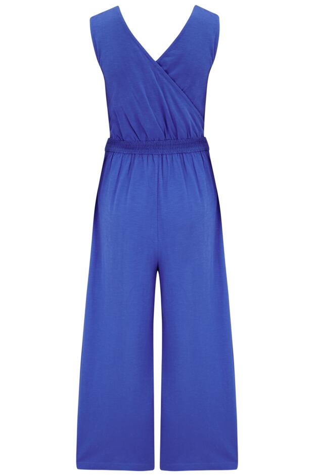 Maya Cotton Slub Jersey Built-Up Cropped Leg Jumpsuit