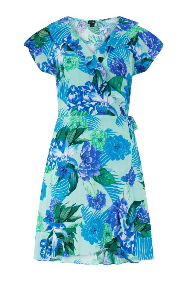 LENZING™ ECOVERO™ Viscose Frill Wrap Beach Dress 