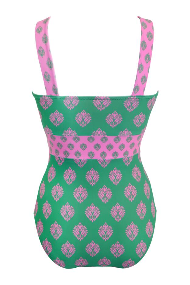 Colour Block Tummy Control Swimsuit