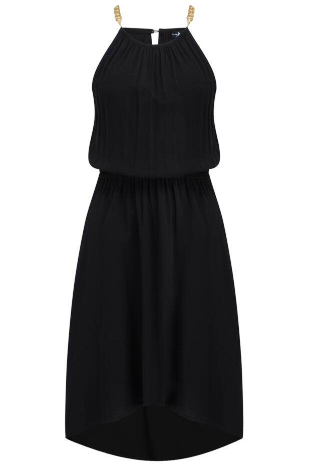 Gold Chain High Neck Beach Dress