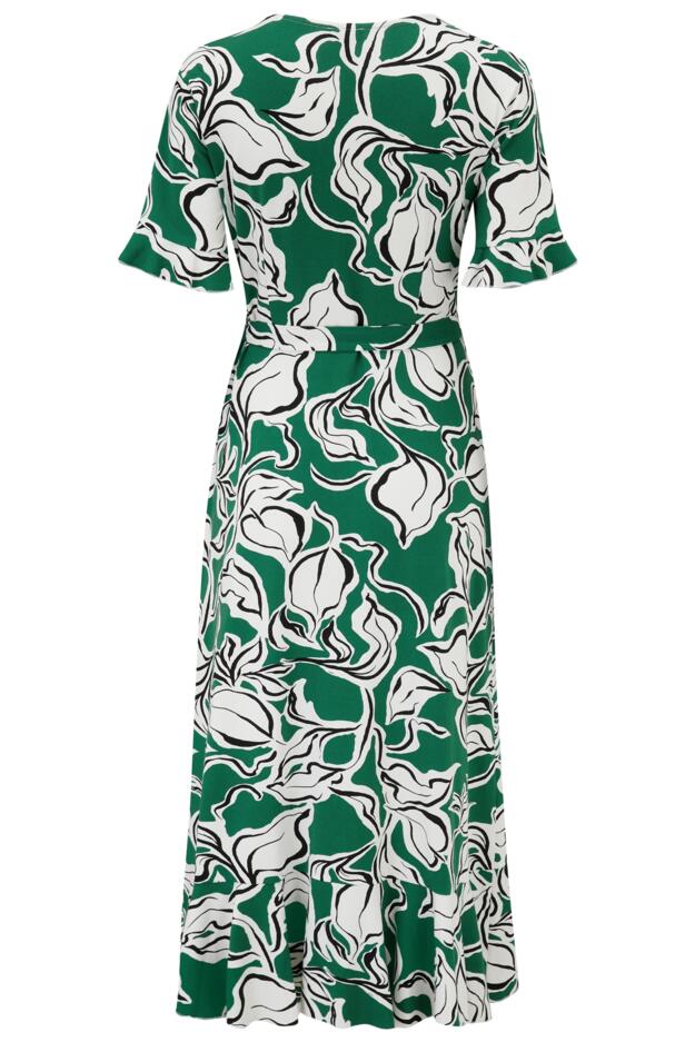 Megan Stretch Jersey Wrap Midi Dress