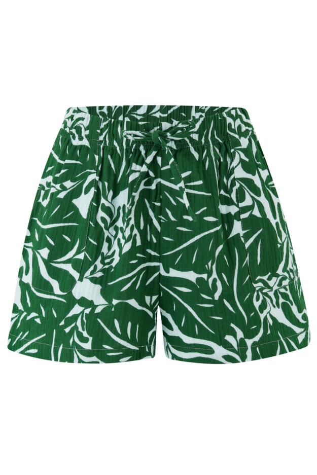 Woven Double Cloth Revere Collar Shirt and Short Pyjama Set