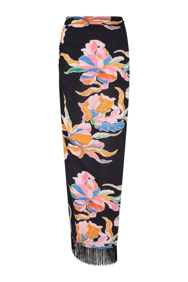 Fringe Trim Crinkle Woven Multiway Sarong