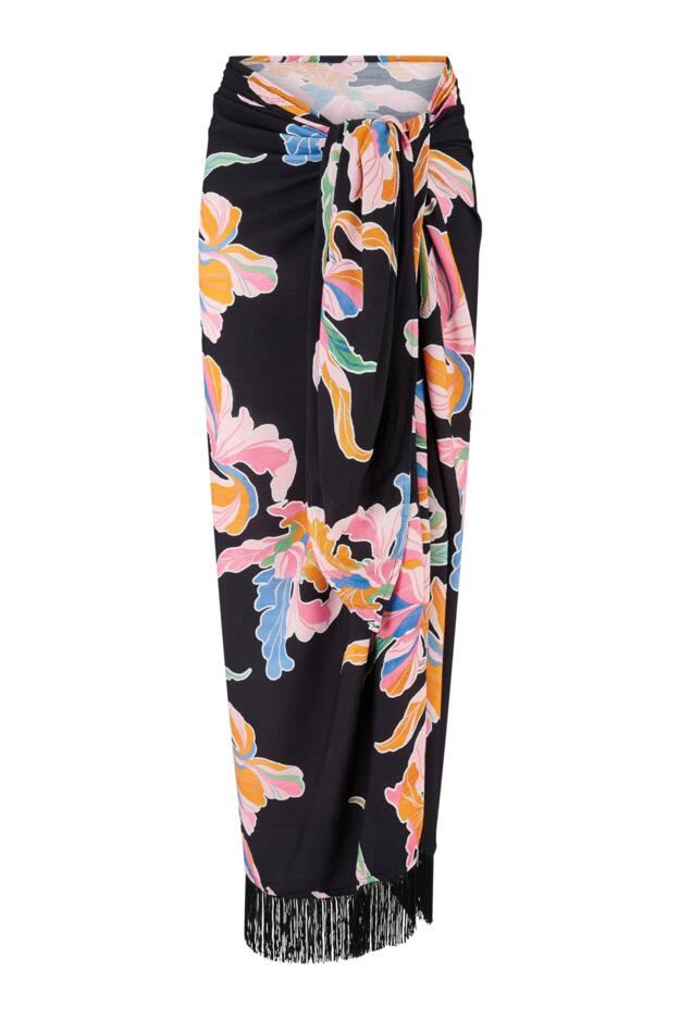 Fringe Trim Crinkle Woven Multiway Sarong