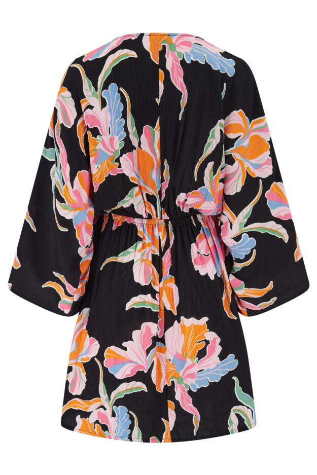 Crinkle O-Ring Woven Beach Kaftan