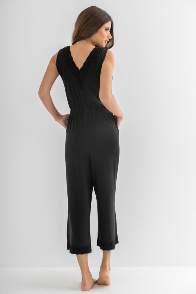 Sofa Loves Lace Hidden Support Cropped Wide Leg Jumpsuit